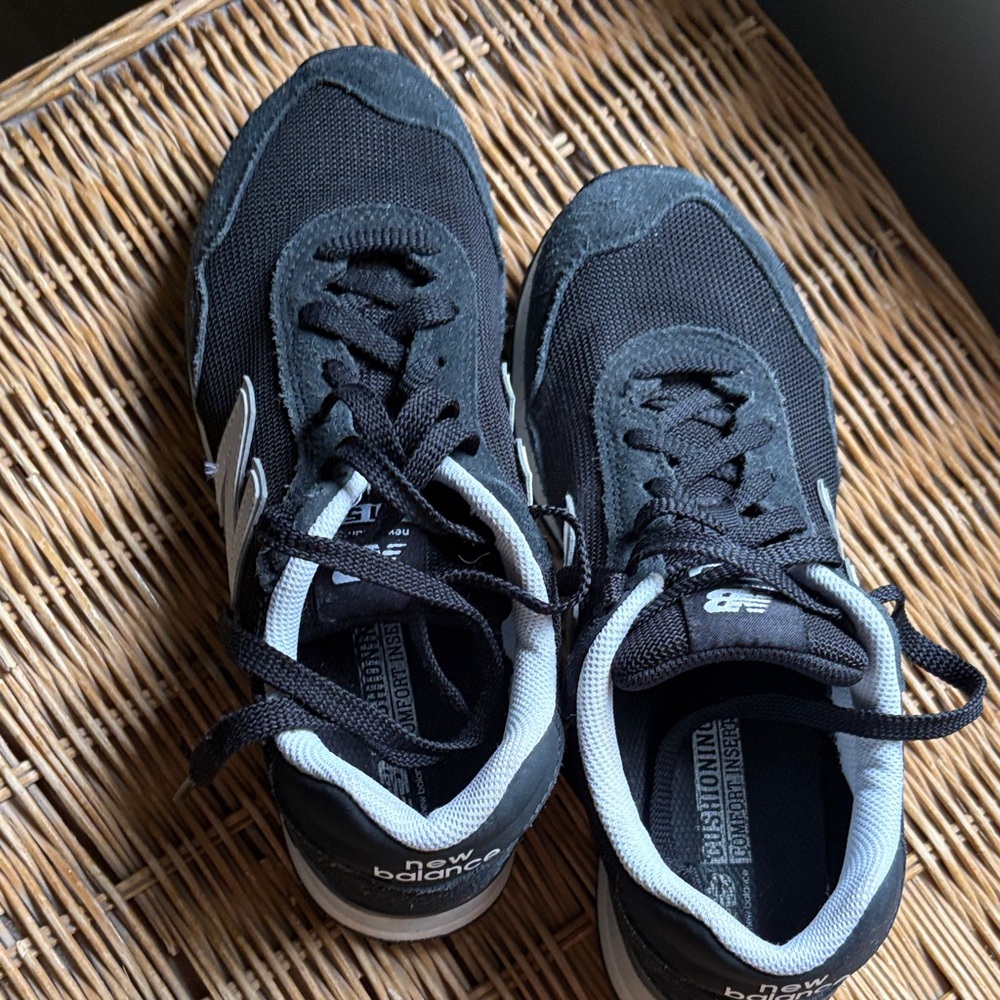 New Balance Kids Black and White Sneakers